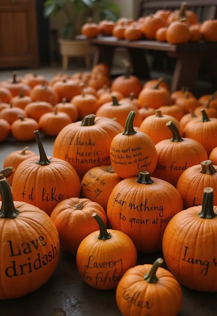 29 Cute Couple Pumpkin Painting Ideas That Are Fun Romantic and Unique - 24. Inspirational Quotes