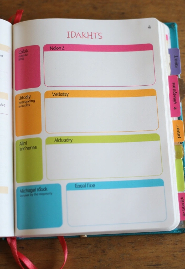 29 Cute Diary Decoration Ideas That Make Writing Fun and Adorable 65 29 Cute Diary Decoration Ideas That Make Writing Fun and Adorable - 13. Color-Coded Sections