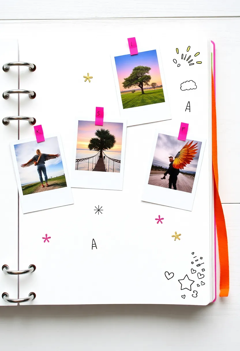 29 Cute Diary Decoration Ideas That Make Writing Fun and Adorable 87 29 Cute Diary Decoration Ideas That Make Writing Fun and Adorable - 17. Photo Corner Cutouts