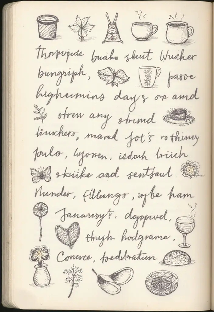 29 Cute Diary Decoration Ideas That Make Writing Fun and Adorable 150 29 Cute Diary Decoration Ideas That Make Writing Fun and Adorable - 26. Thoughtful Illustrations