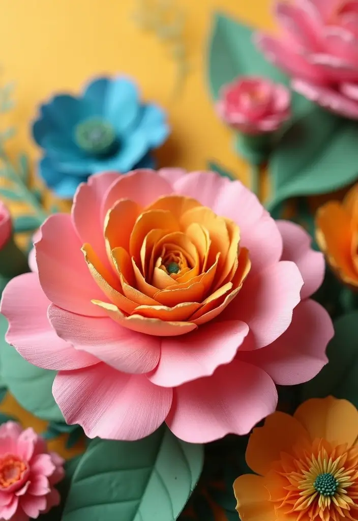 29 DIY Birthday Decoration Ideas That Make Parties Memorable and Colorful - 1. Colorful Paper Flowers