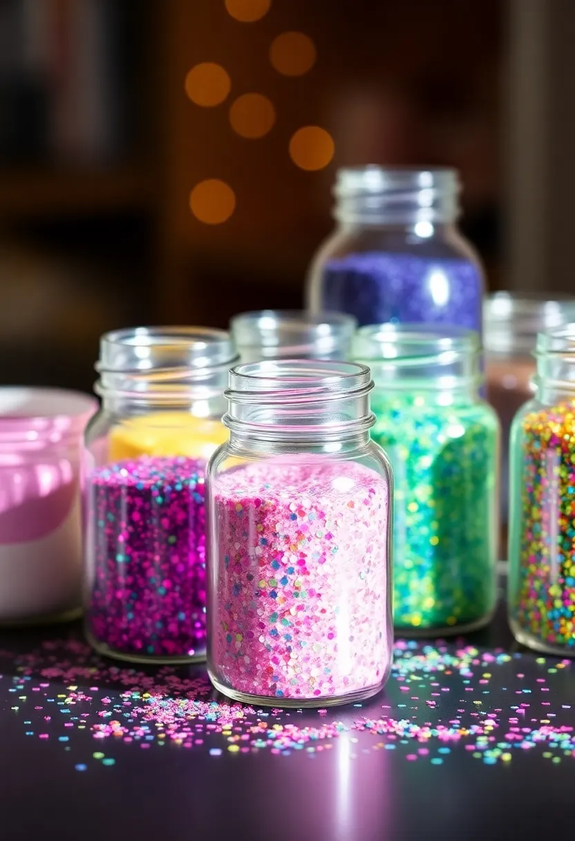29 DIY Birthday Decoration Ideas That Make Parties Memorable and Colorful - 16. DIY Glitter Jars