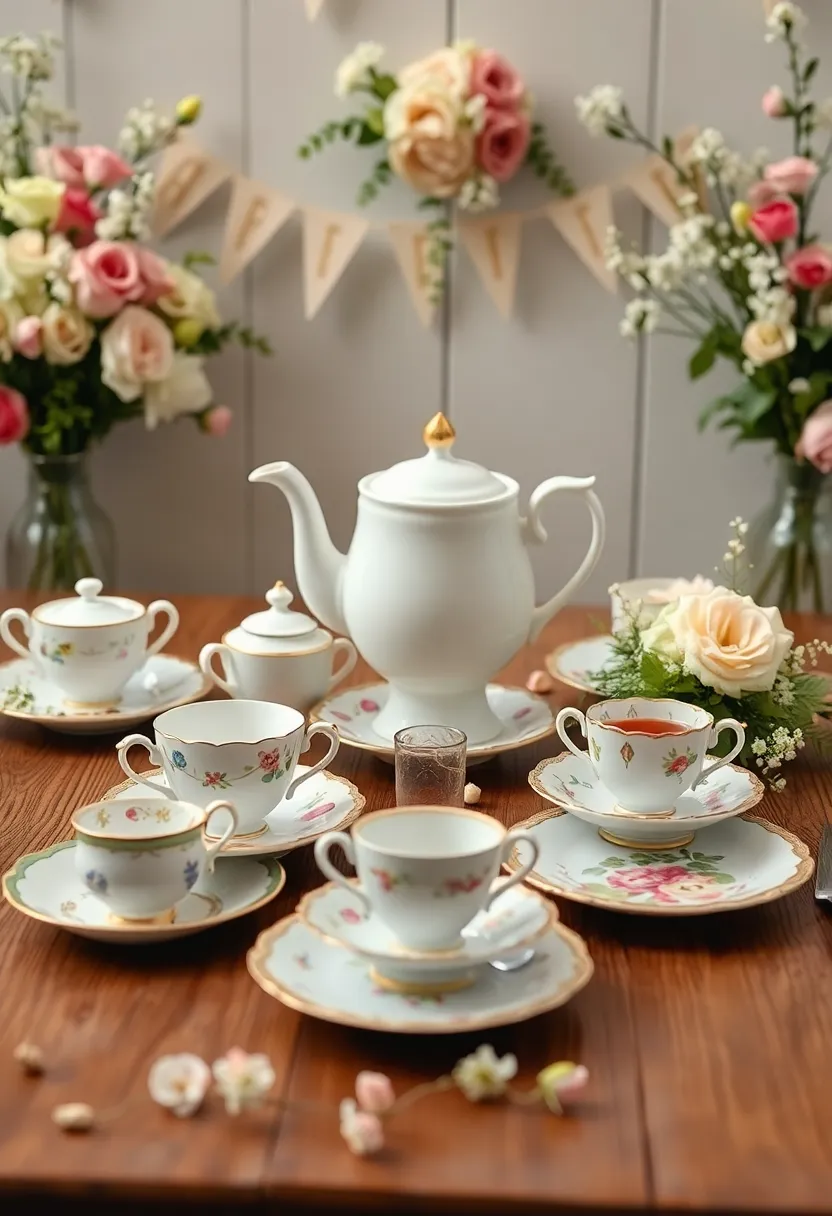29 DIY Birthday Decoration Ideas That Make Parties Memorable and Colorful - 23. Vintage Tea Party Setup