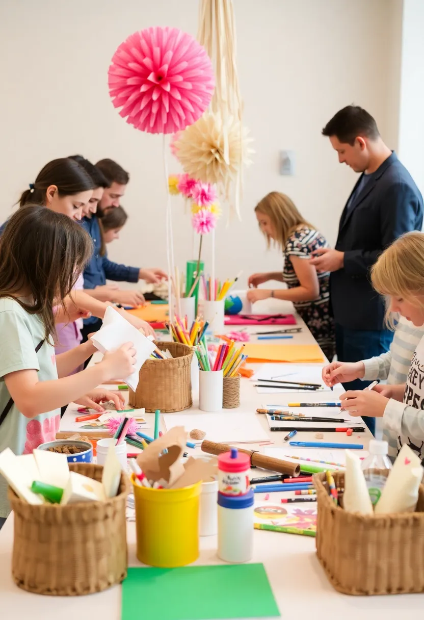 29 DIY Birthday Decoration Ideas That Make Parties Memorable and Colorful - 24. Interactive Craft Station