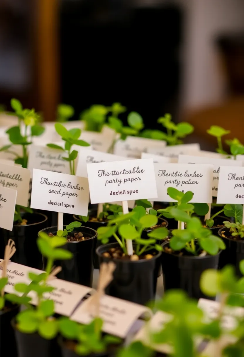 29 DIY Birthday Decoration Ideas That Make Parties Memorable and Colorful - 29. Plantable Party Favors