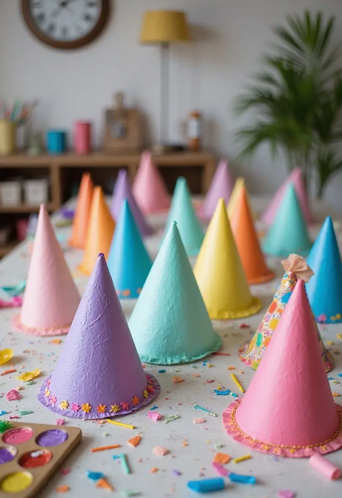 29 DIY Birthday Decoration Ideas That Make Parties Memorable and Colorful - 5. DIY Party Hats from Recycled Materials