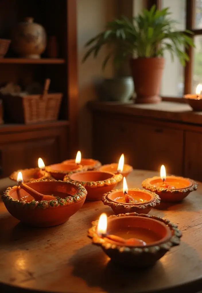 29 DIY Diya Decoration Ideas That Make Your Festive Lamps Shine Bright 1 29 DIY Diya Decoration Ideas That Make Your Festive Lamps Shine Bright - 1. Terracotta Charmers