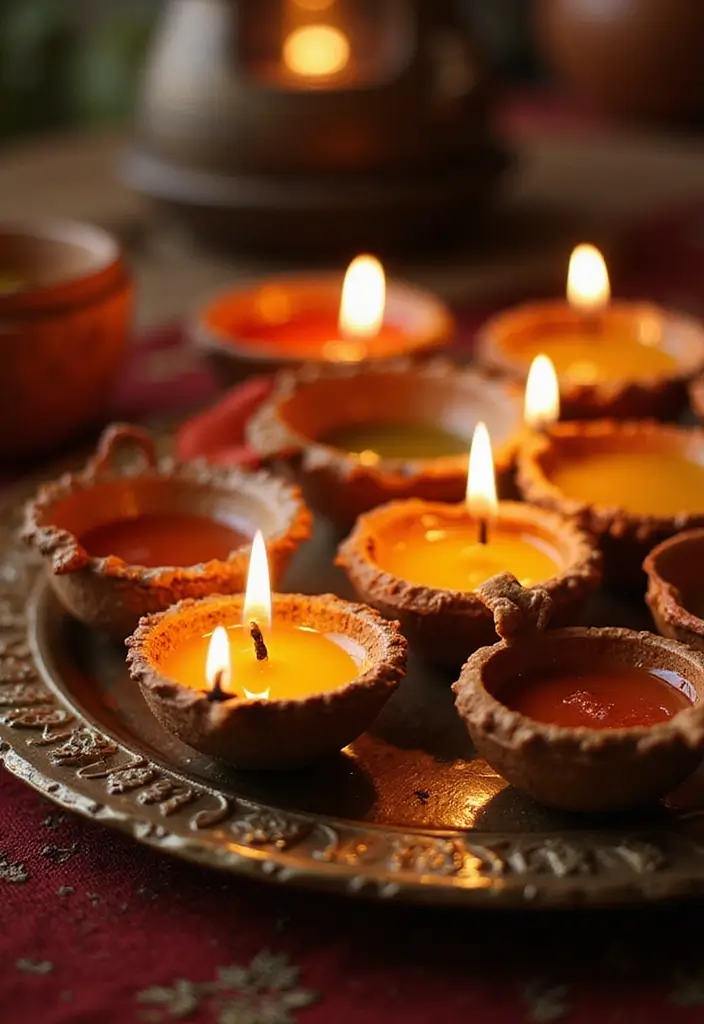 29 DIY Diya Decoration Ideas That Make Your Festive Lamps Shine Bright 113 29 DIY Diya Decoration Ideas That Make Your Festive Lamps Shine Bright - 21. Themed Diya Collections