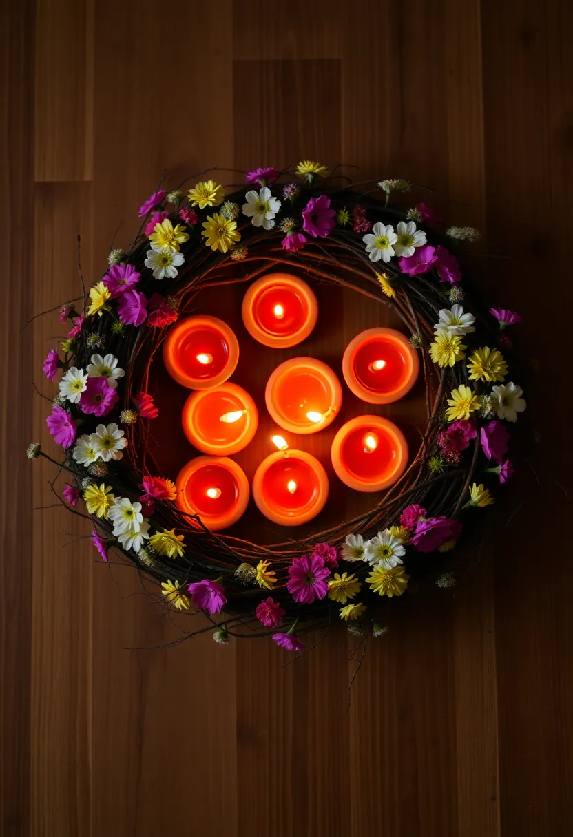 29 DIY Diya Decoration Ideas That Make Your Festive Lamps Shine Bright 155 29 DIY Diya Decoration Ideas That Make Your Festive Lamps Shine Bright - 27. Whimsical Wreaths