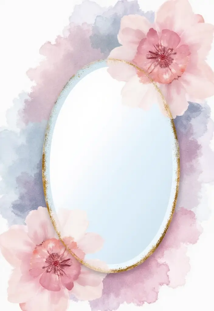 29 DIY Mirror Painting Ideas That Transform Ordinary Mirrors Into Art - 1. Whimsical Watercolor Wonders