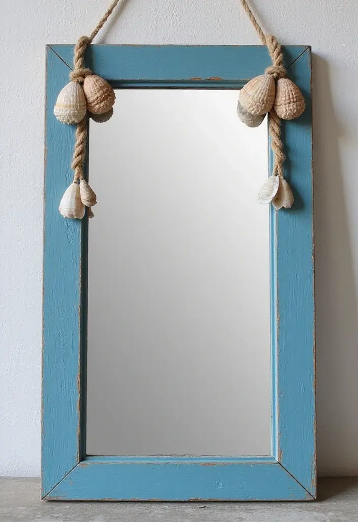 29 DIY Mirror Painting Ideas That Transform Ordinary Mirrors Into Art - 16. Nautical Themed Mirror