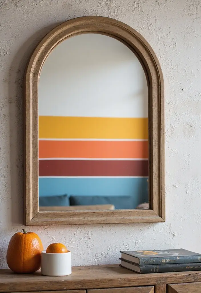 29 DIY Mirror Painting Ideas That Transform Ordinary Mirrors Into Art - 18. Contemporary Lines and Stripes