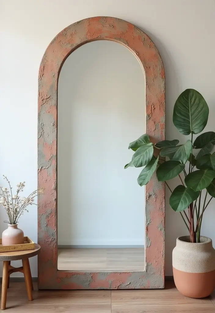 29 DIY Mirror Painting Ideas That Transform Ordinary Mirrors Into Art - 28. Textured Paint Techniques