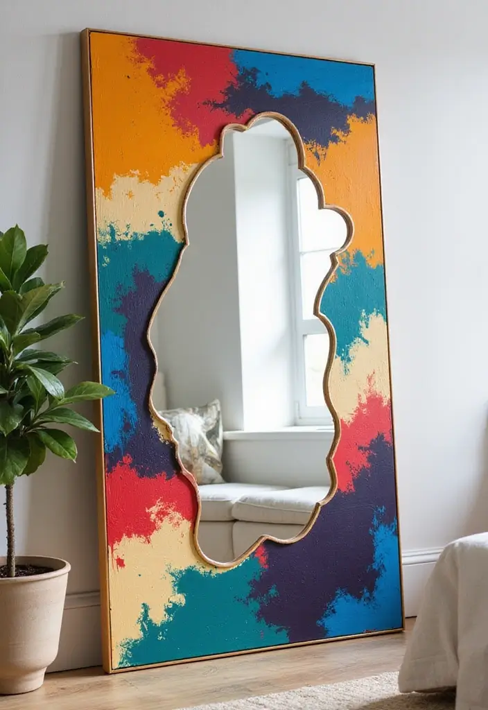 29 DIY Mirror Painting Ideas That Transform Ordinary Mirrors Into Art - 7. Artistic Abstract Designs