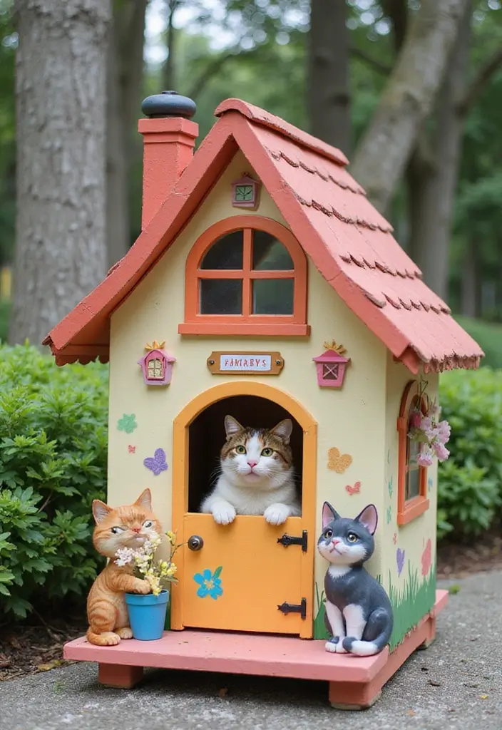 29 DIY Package Drop Box Ideas That Make Receiving Packages Easy - 14. Cat House Drop Box