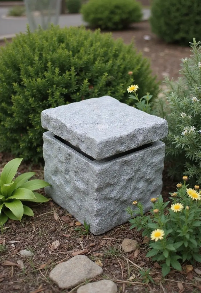 29 DIY Package Drop Box Ideas That Make Receiving Packages Easy - 18. Faux Rock Drop Box