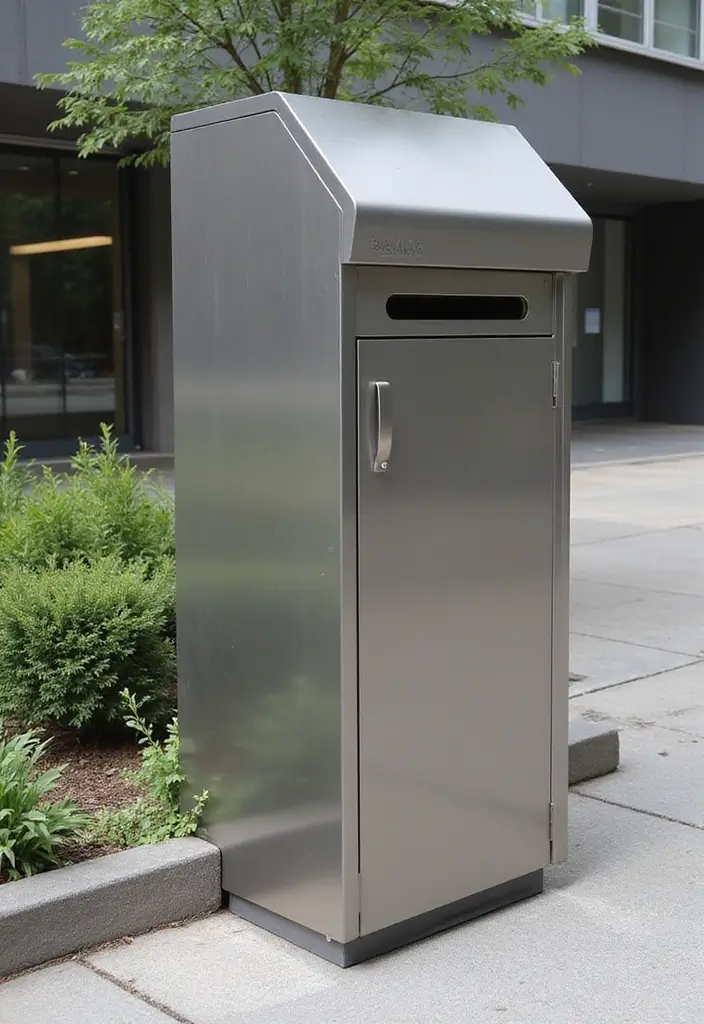 29 DIY Package Drop Box Ideas That Make Receiving Packages Easy - 2. Modern Metal Box