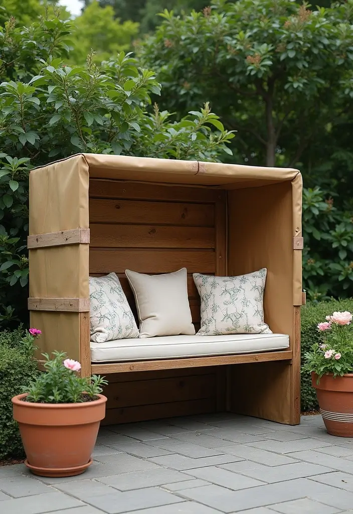 29 DIY Package Drop Box Ideas That Make Receiving Packages Easy - 5. Garden Bench Drop Box
