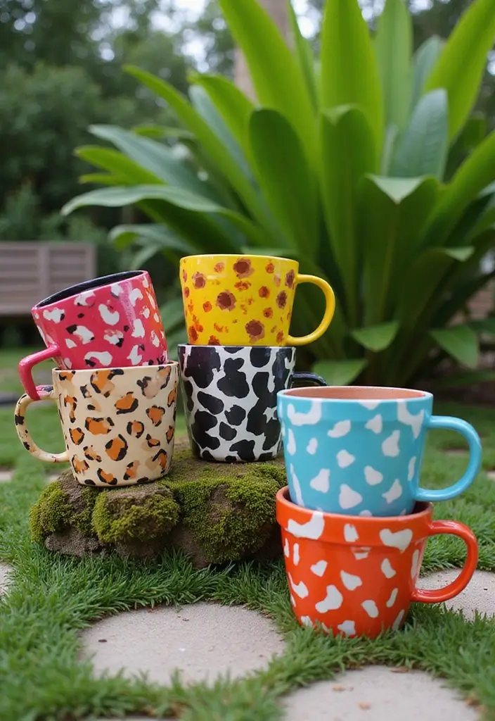 29 DIY Pot Painting Ideas Anyone Can Try for Quick Creative Projects - 18. Bold Animal Prints