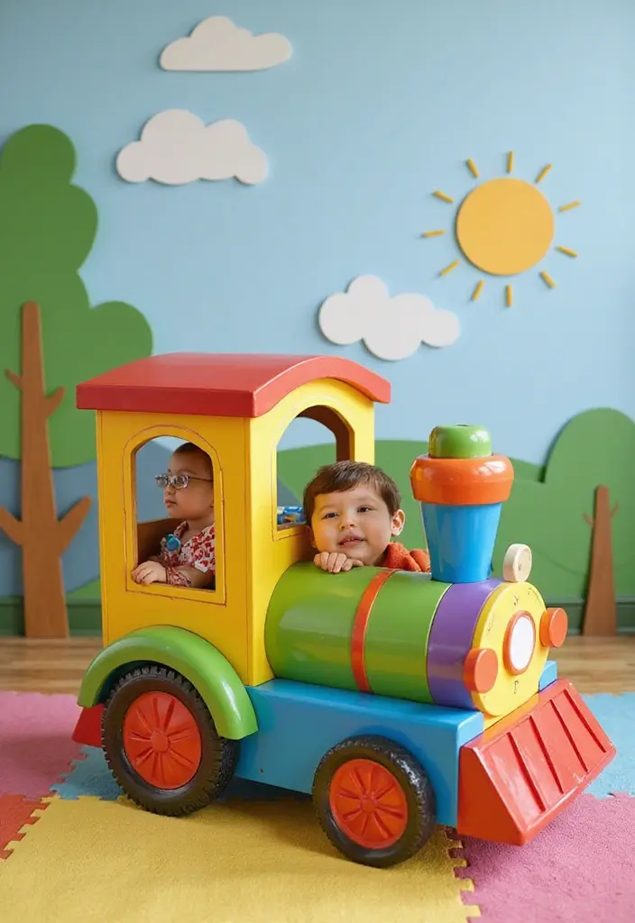 29 DIY Toy Box Ideas That Keep Playrooms Organized and Fun - 27. Playful Toy Train Storage