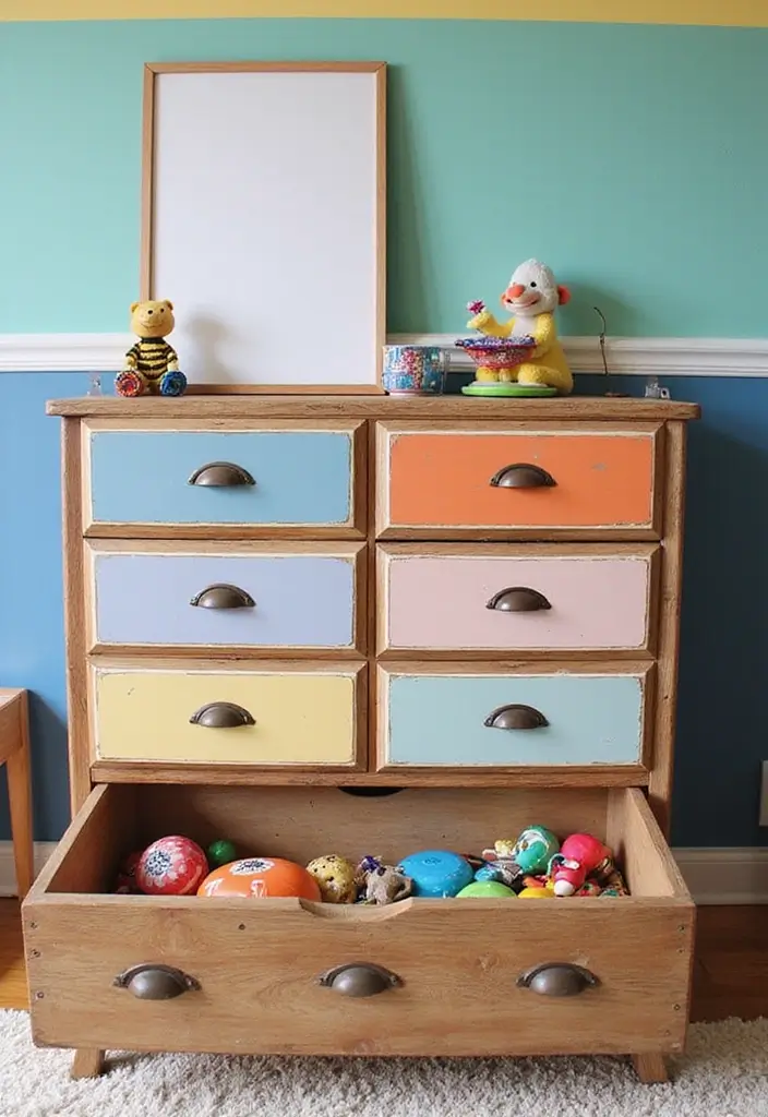 29 DIY Toy Box Ideas That Keep Playrooms Organized and Fun - 7. Repurposed Dresser Drawers