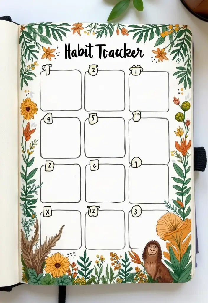 29 Daily Bullet Journal Ideas That Keep Your Days Organized, Creative, and Inspiring - 1. Eco-Friendly Habit Tracker