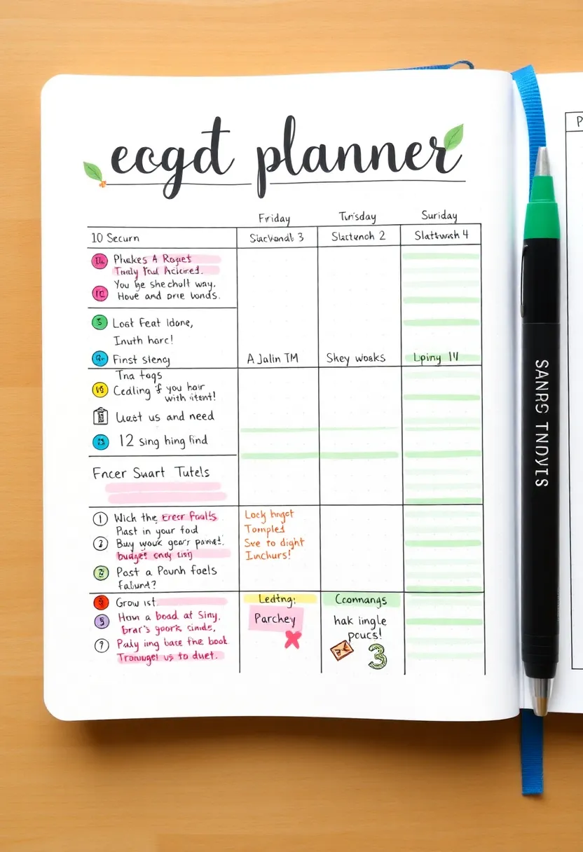 29 Daily Bullet Journal Ideas That Keep Your Days Organized, Creative, and Inspiring - 21. Eco-Friendly Budget Planner