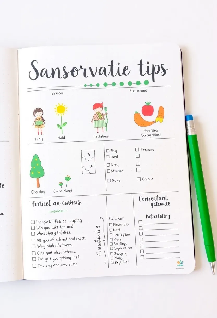 29 Daily Bullet Journal Ideas That Keep Your Days Organized, Creative, and Inspiring - 23. Seasonal Conservation Tips