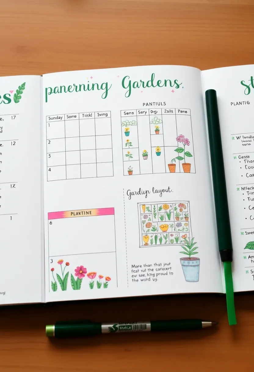 29 Daily Bullet Journal Ideas That Keep Your Days Organized, Creative, and Inspiring - 28. Eco-Friendly Gardening Planner