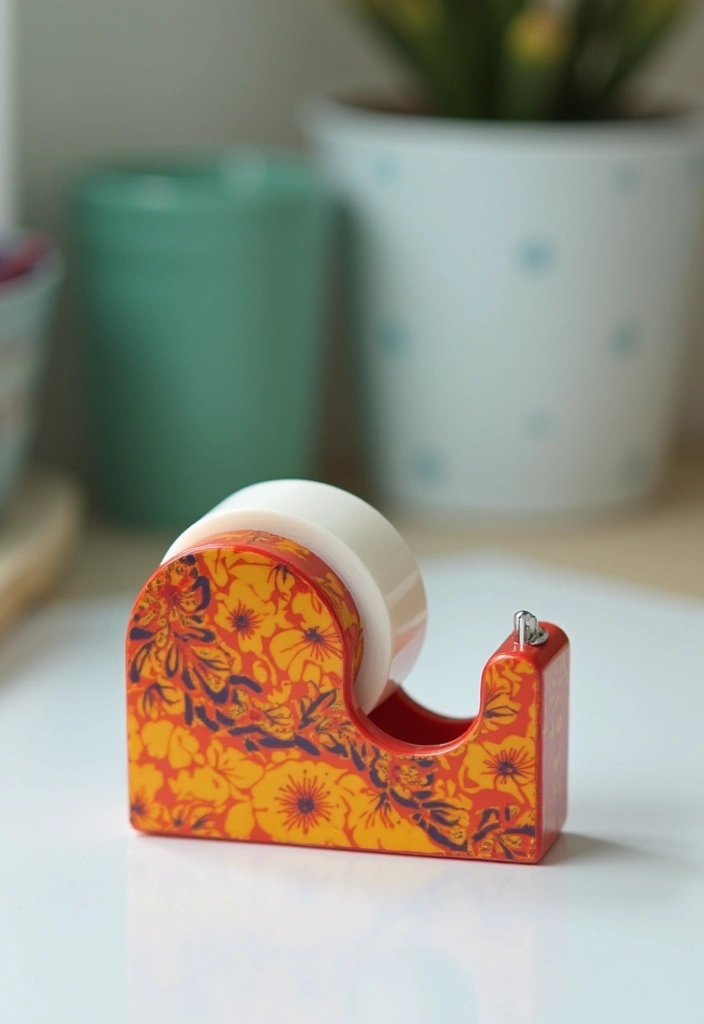 29 File Decoration Ideas That Make Office Supplies Fun and Stylish - 10. Decorative Tape Dispensers