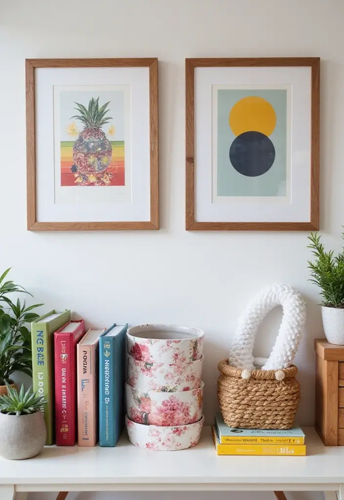 29 File Decoration Ideas That Make Office Supplies Fun and Stylish - 15. Custom Art Prints for File Organization