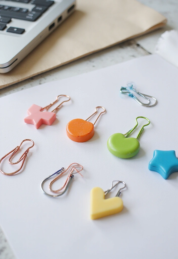 29 File Decoration Ideas That Make Office Supplies Fun and Stylish - 18. Creative Paper Clips