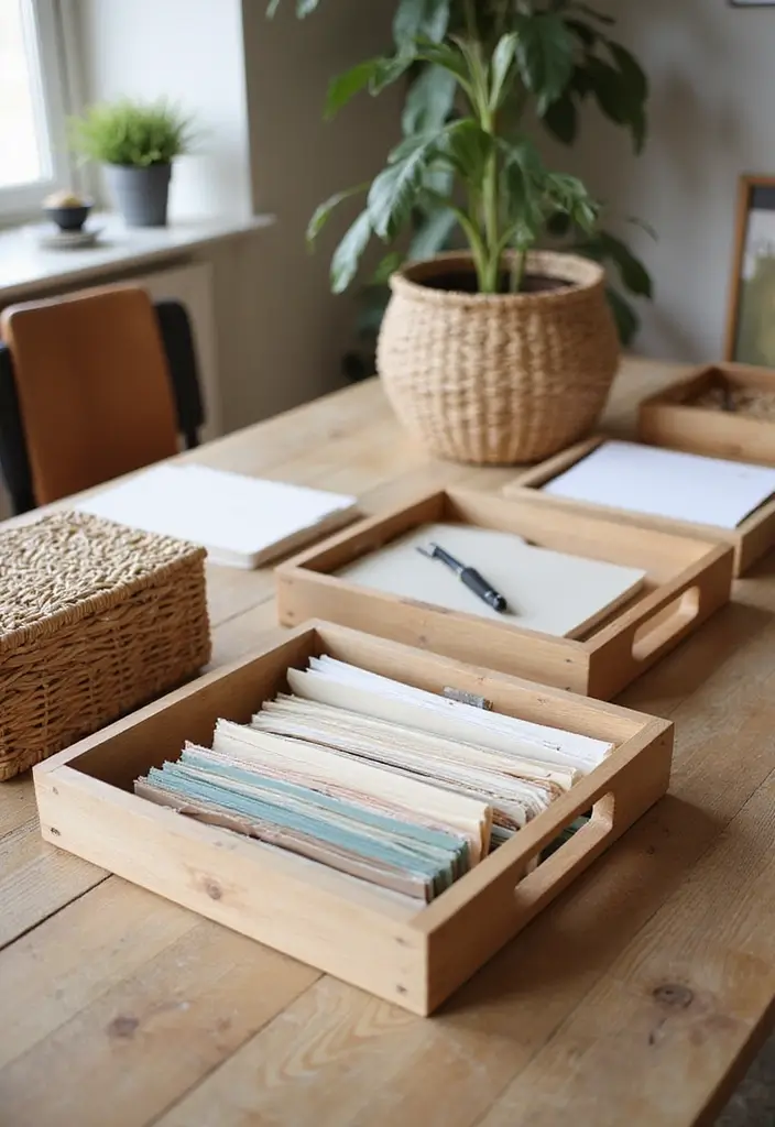 29 File Decoration Ideas That Make Office Supplies Fun and Stylish - 26. File Organization with Natural Elements