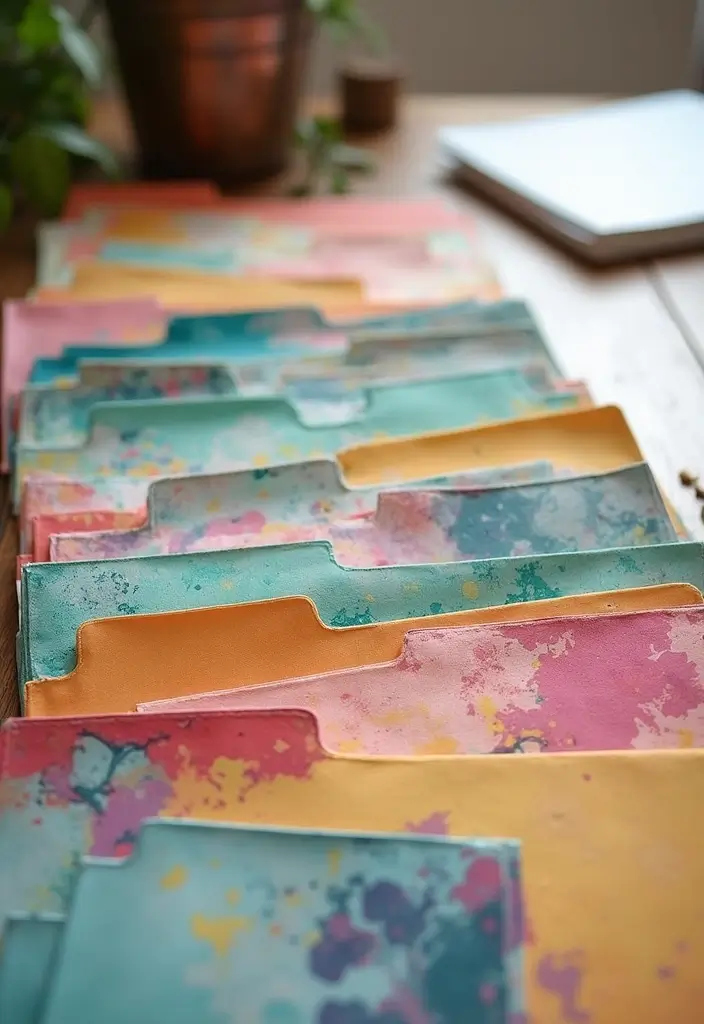 29 File Decoration Ideas That Make Office Supplies Fun and Stylish - 4. DIY File Folder Art