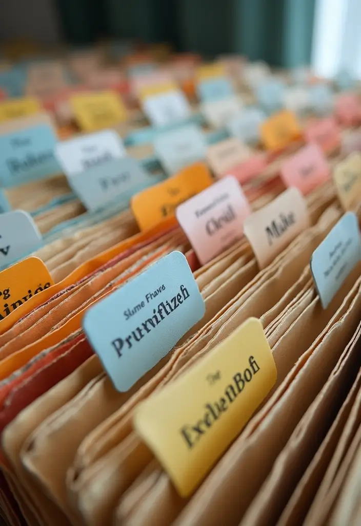 29 File Decoration Ideas That Make Office Supplies Fun and Stylish - 6. Personalized Labels