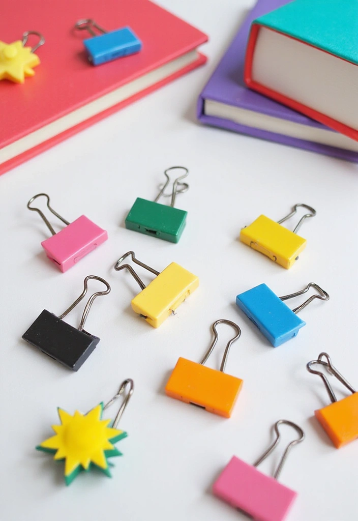 29 File Decoration Ideas That Make Office Supplies Fun and Stylish - 8. Fun Binder Clips