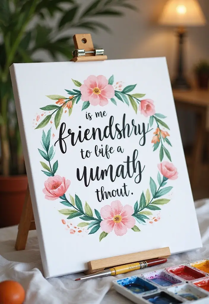 29 Friend Craft Ideas That Make Thoughtful Handmade Gifts - 1. Friendship Quote Wall Art