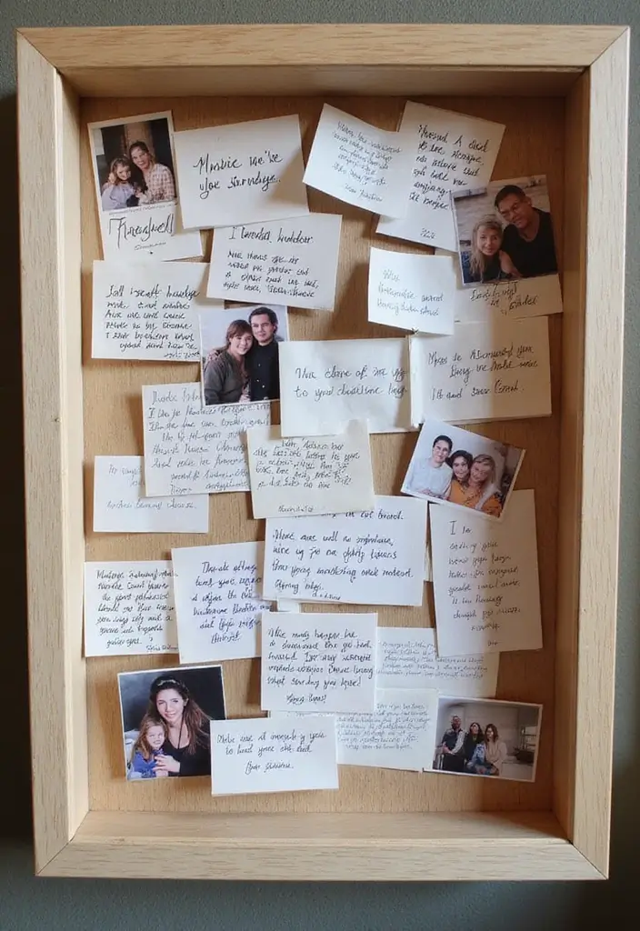29 Graduation Shadow Box Ideas That Preserve Memories Forever - 18. Heartfelt Farewell Notes Shadow Box