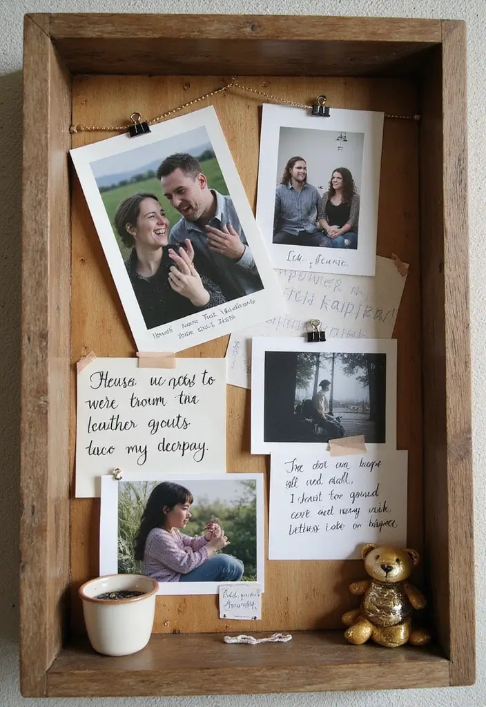 29 Graduation Shadow Box Ideas That Preserve Memories Forever - 20. Cozy Memory Box of Candid Moments