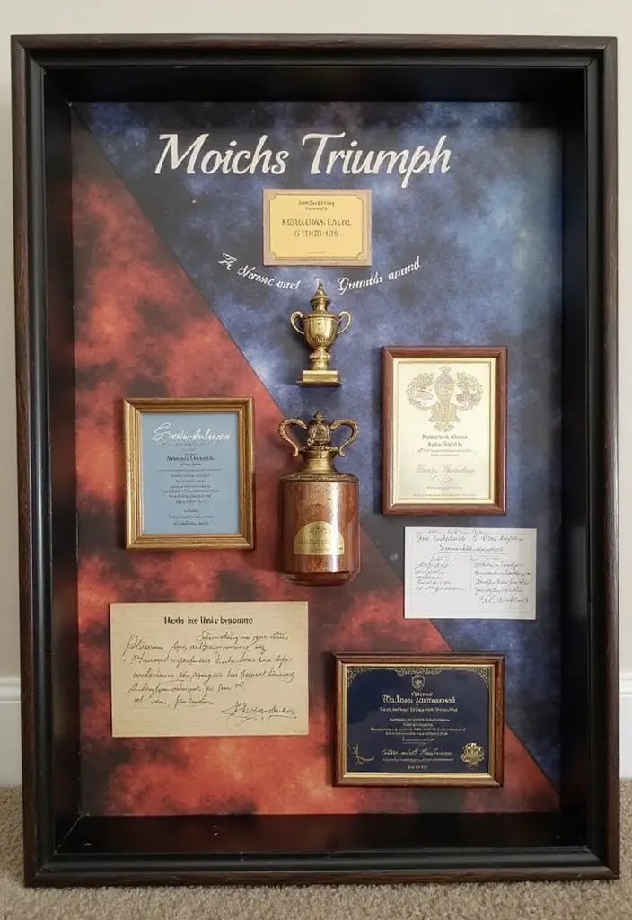 29 Graduation Shadow Box Ideas That Preserve Memories Forever - 21. Moments of Triumph Shadow Box