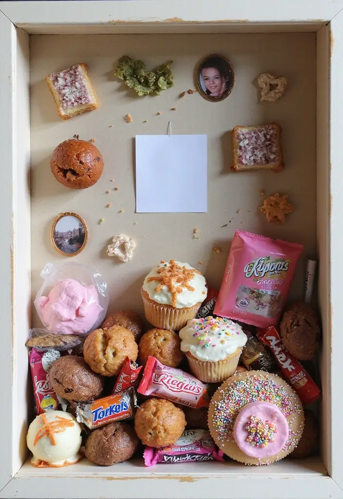 29 Graduation Shadow Box Ideas That Preserve Memories Forever - 28. A Sweet Treats Shadow Box