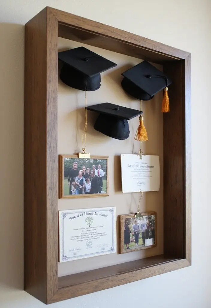 29 Graduation Shadow Box Ideas That Preserve Memories Forever - 9. Family Legacy Shadow Box
