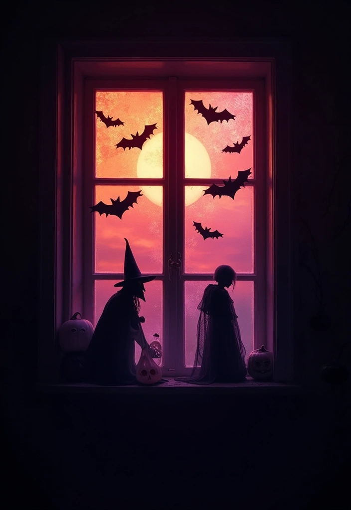 29 Halloween Decoration Ideas Indoor That Transform Your Space Spooky and Fun - 1. Spooky Silhouette Windows