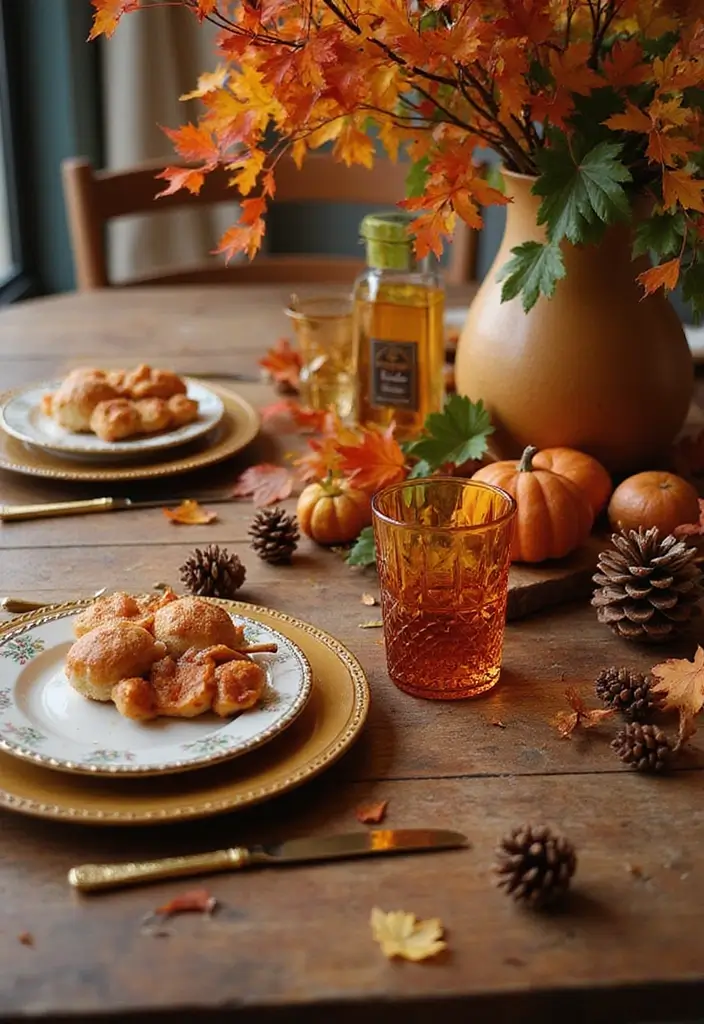 29 Halloween Decoration Ideas Indoor That Transform Your Space Spooky and Fun - 11. Autumn Leaf Accents