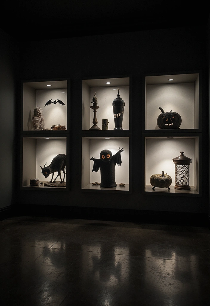 29 Halloween Decoration Ideas Indoor That Transform Your Space Spooky and Fun - 12. Mysterious Shadow Boxes