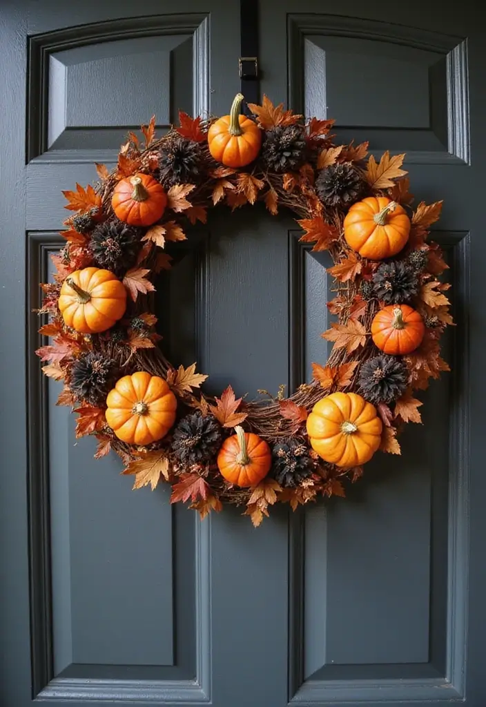 29 Halloween Decoration Ideas Indoor That Transform Your Space Spooky and Fun - 23. Layered Wreaths