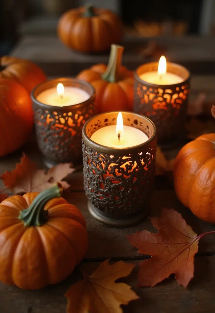 29 Halloween Decoration Ideas Indoor That Transform Your Space Spooky and Fun - 29. Seasonal Scented Candles