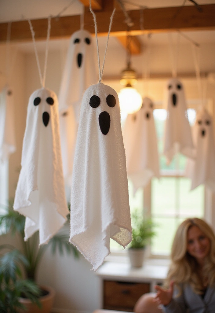 29 Halloween Decoration Ideas Indoor That Transform Your Space Spooky and Fun - 4. Ghostly Garlands