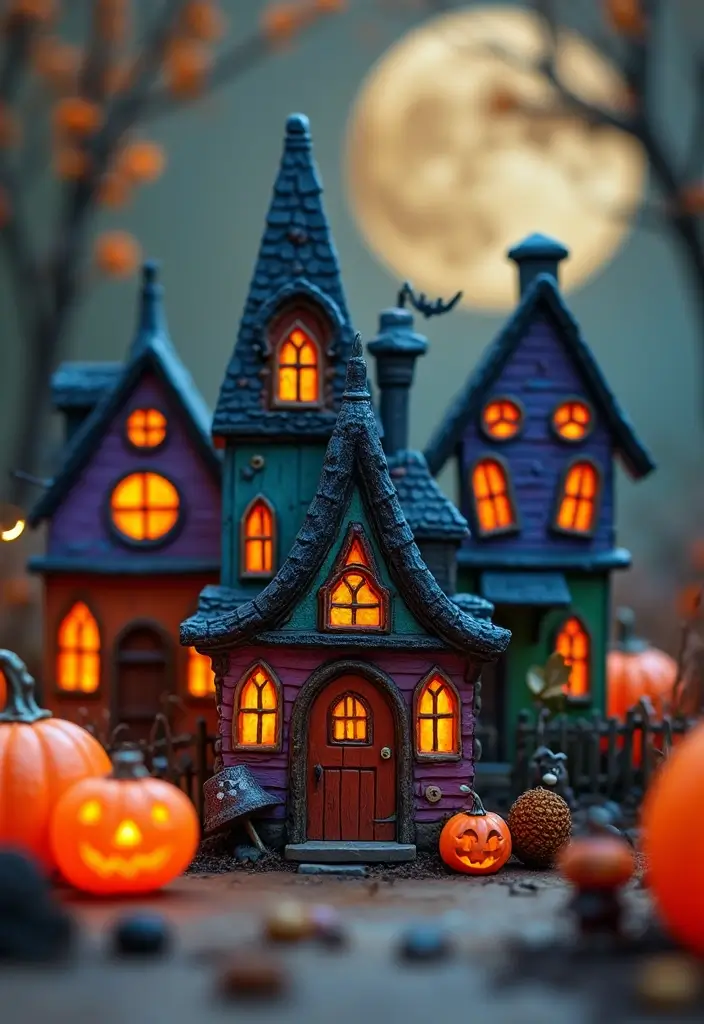 29 Halloween Decoration Ideas Indoor That Transform Your Space Spooky and Fun - 6. Miniature Haunted House Displays