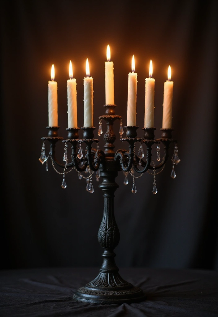 29 Halloween Decoration Ideas Indoor That Transform Your Space Spooky and Fun - 7. Creepy Candelabras